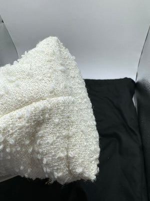 YSL Boucle Tweed Quilted Loulou Puffer Monogram Chain Satchel Crema Soft 2020