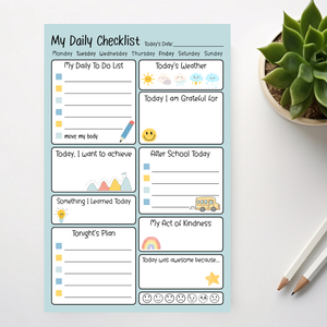 Kids Daily Activity Checklist: 50-Page Notepad
