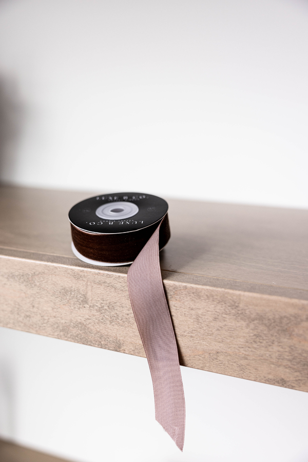 Ribbon Brown Velvet Christmas Decor Luxe B Co.: Medium