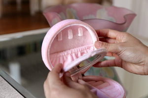 Cowgirl Boots - Pink - Velvet Jewelry Zip Case / Organizer