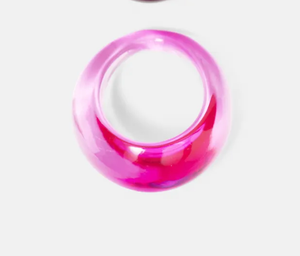 Gummy Transparent Resin Dome Ring | Coffee