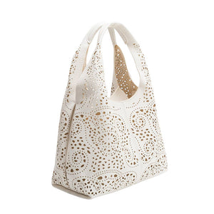 Farrow Ivory Small Vegan Leather Tote Bag