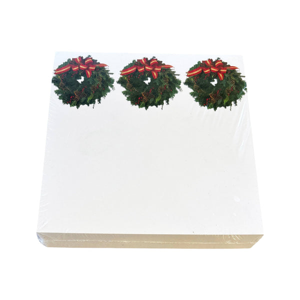 Christmas Wreath White Note Cards 100