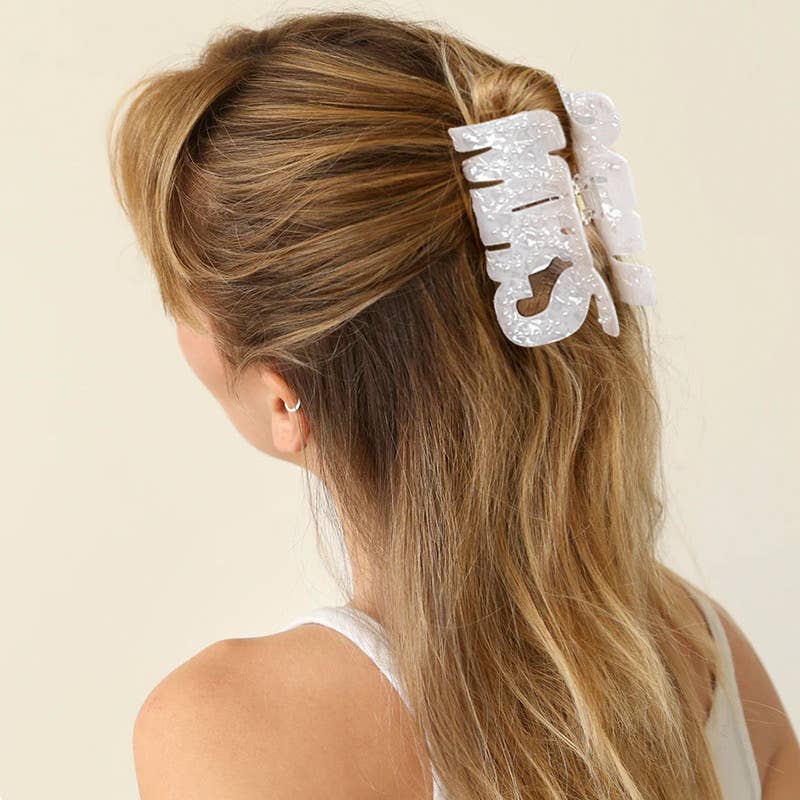 Rhinestone MRS. Hair Clips Bridal
