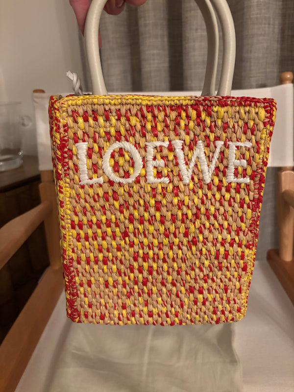 Loewe A5 Raffia Tote – Multicolour (New with Strap & Tags)