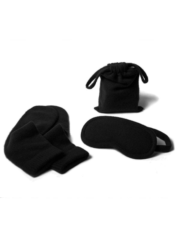 Cashmere Travel Set: Black or Heather Copper