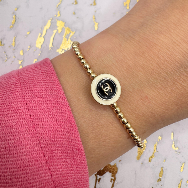 14K GF 3mm Beaded Bracelet: 7"