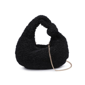 Charlene Sherpa Shearling Shoulder Bag: Tan