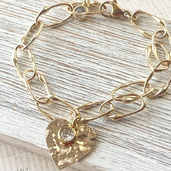 Heart bracelet love valentines jewelry 