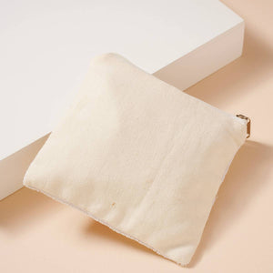 Football Beaded Coin Pouch