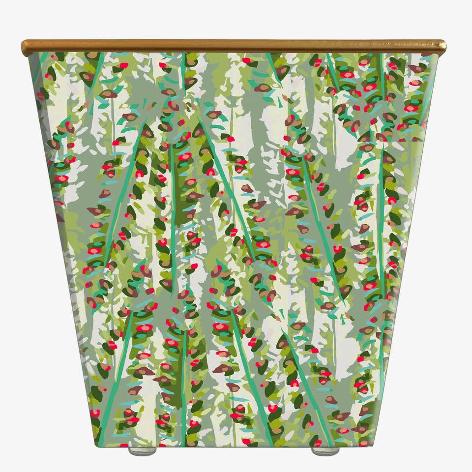 Robin Raymond Christmas Holly Green Cachepot Candle: Red Currant