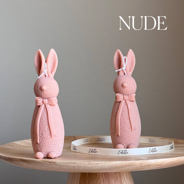 Handmade Easter Bunny Soy Candle: Spring Home Decor: Mellow