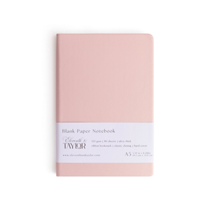 160 Page A5 Blank Journals: 120 GSM Thick Blank Card Stock: Mint Green