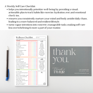 Wellness Weekly Self-Care Planner: 50 Page Tear-Off Notepad
