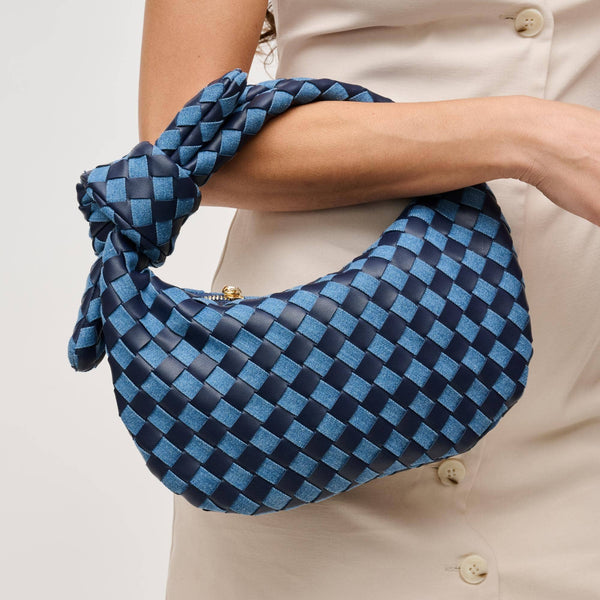 Lizbeth Woven Knot Clutch: Natural
