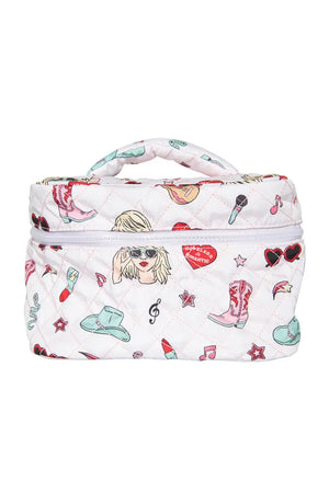 Music Girl Icons Cosmetic Make Up Bag: Light Pink