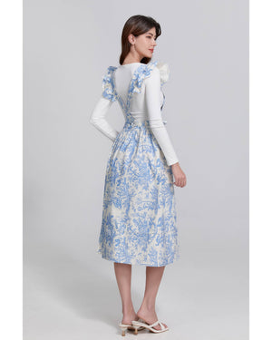 French Toile de Jouy APRON - Blue