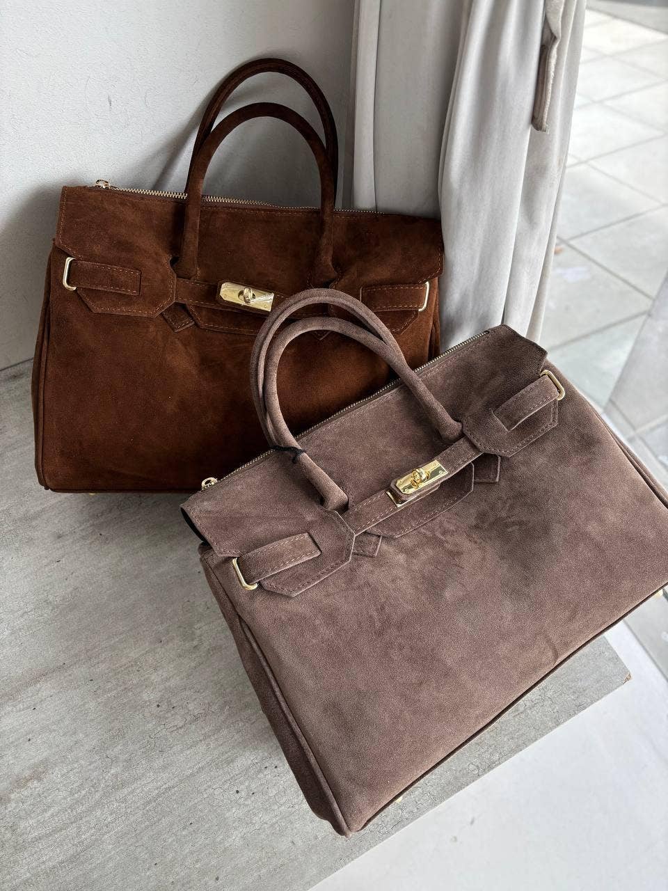 H-Style Structured Bag — Large / Chocolate