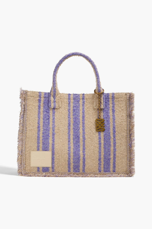 Sandro Beige & Lilac Tote