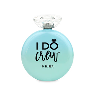 Shimmer-Colored Stainless Steel Hip Flask - I Do Crew: Pastel Pink / Black