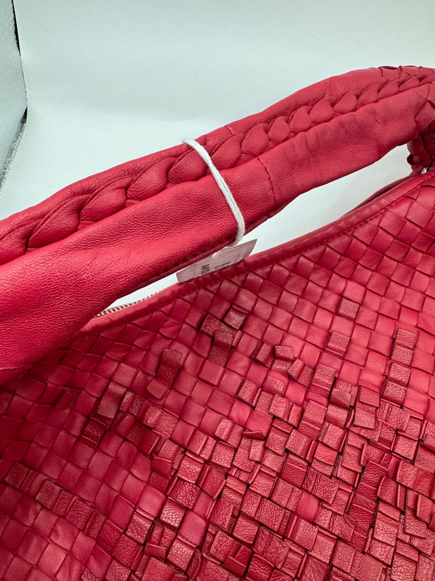 Bottega Venetta Interwoven Hobo Bag in Raspberry