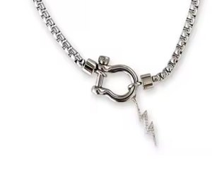 Mini Horse Bit Charm Necklace | Two-Tone Gold
