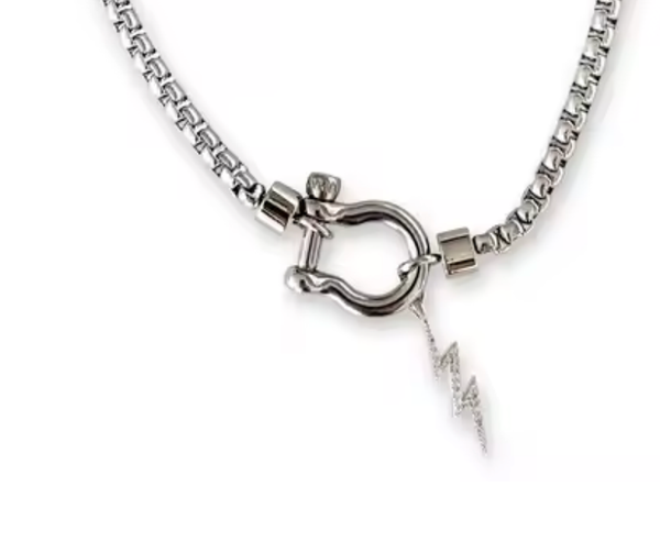 Mini Horse Bit Charm Necklace | Two-Tone Gold