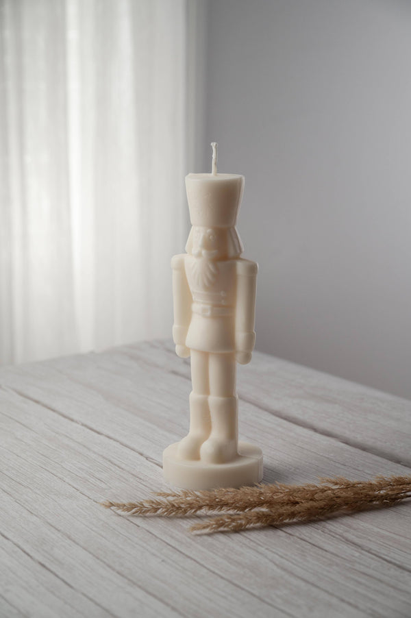 Nutcracker Candle | Christmas candle | Soy Wax Candle: Red / Citrus / Gold Painted
