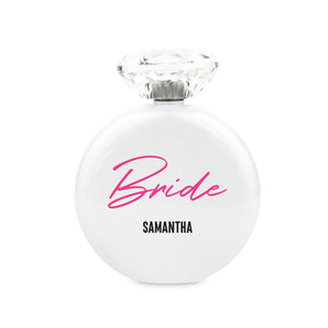 Shimmer Stainless Steel Hip Flask - Bride