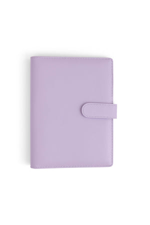 A5 Binder: 6 Hole with Elastic Pen Holder & Magnetic Closure: Marbled Yellow