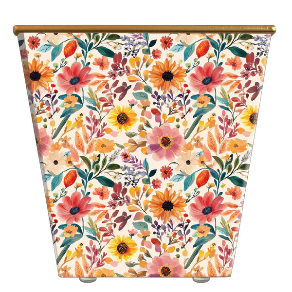 Mini Boho Fall Florals Cachepot Candle: Rose