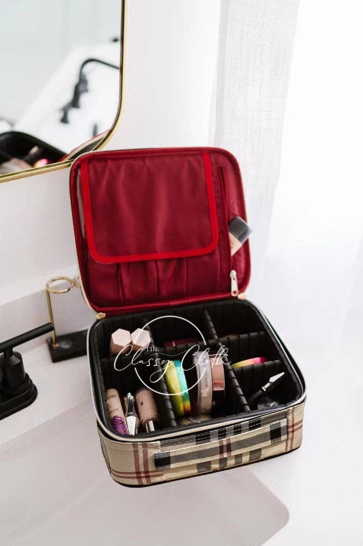 Mega Makeup Case - Plaid
