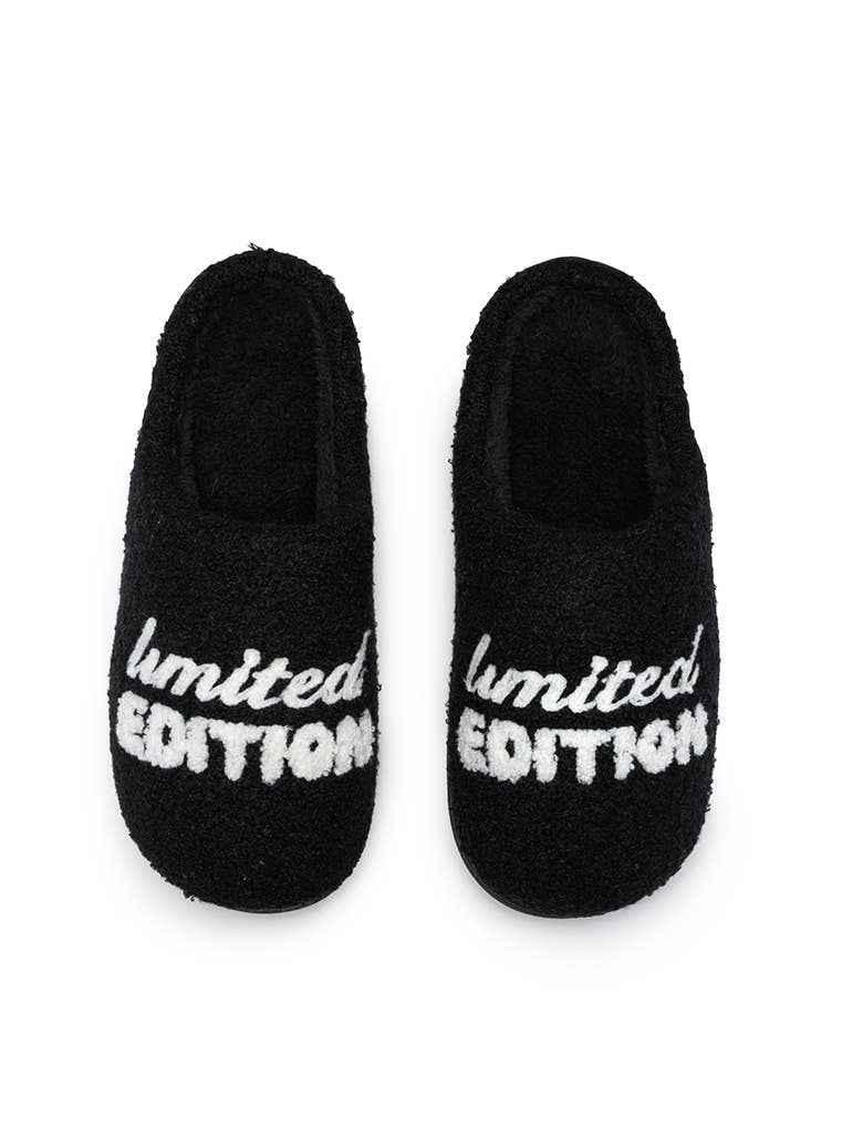 "Limited Edition" - Black: Indoor / Outdoor Slippers