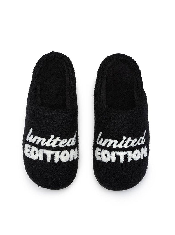 "Limited Edition" - Black: Indoor / Outdoor Slippers