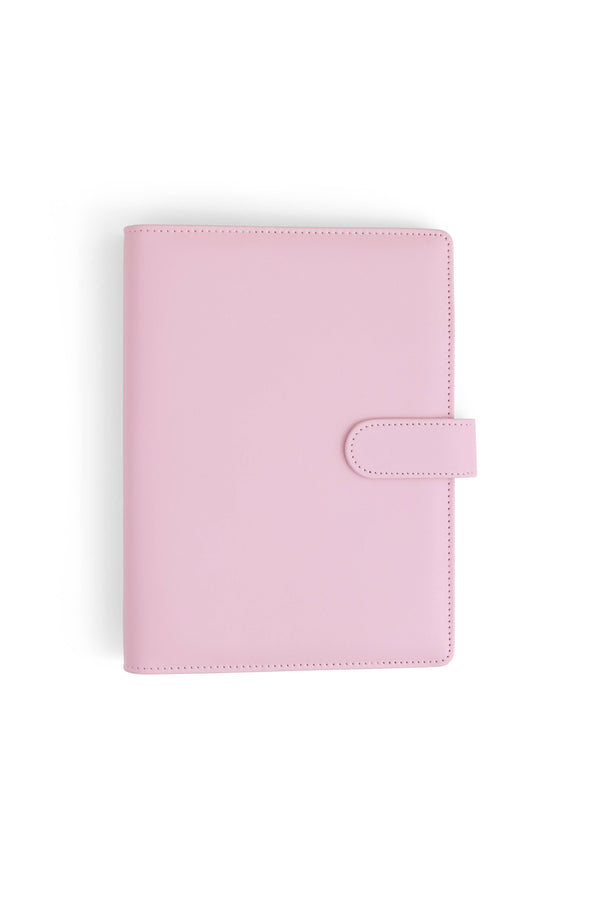 A5 Binder: 6 Hole with Elastic Pen Holder & Magnetic Closure: Marbled Yellow