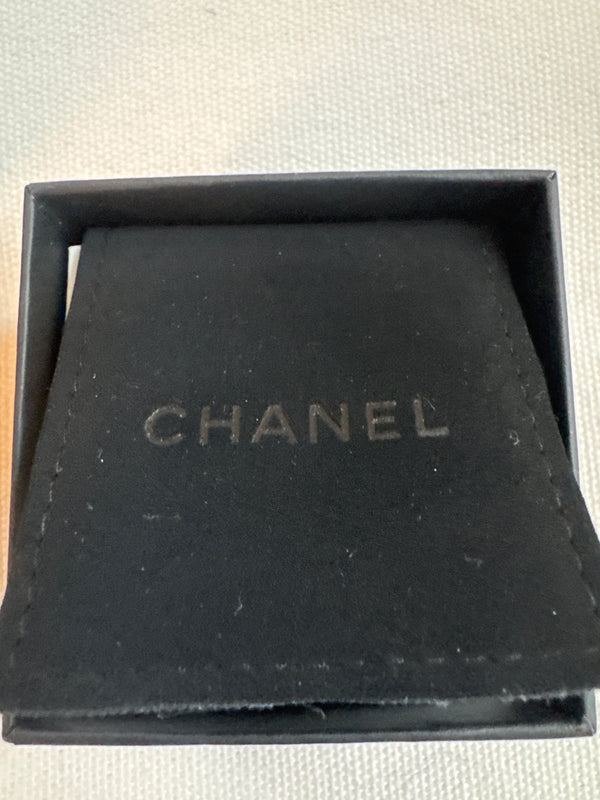 Chanel CC Rhinestone Clover Motif Coco Stud Earrings