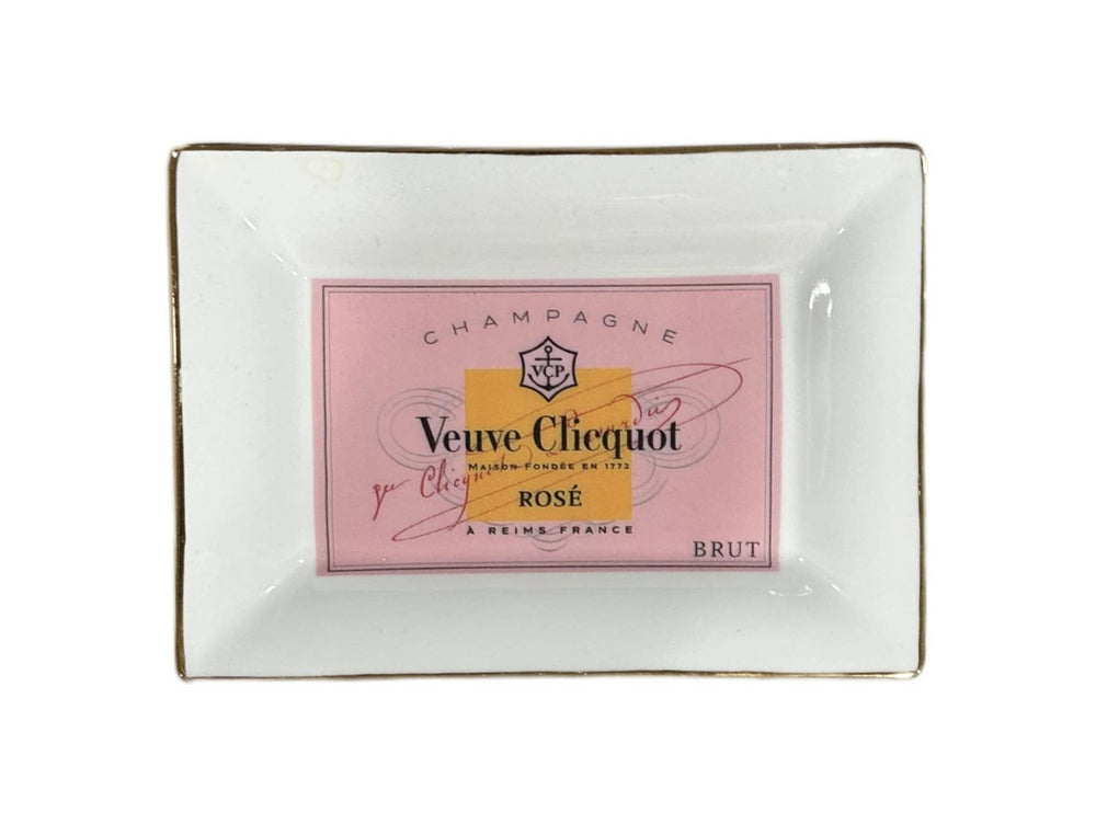 Champagne Label Trinket Tray - Rose