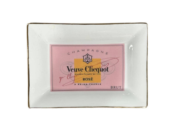 Champagne Label Trinket Tray - Rose