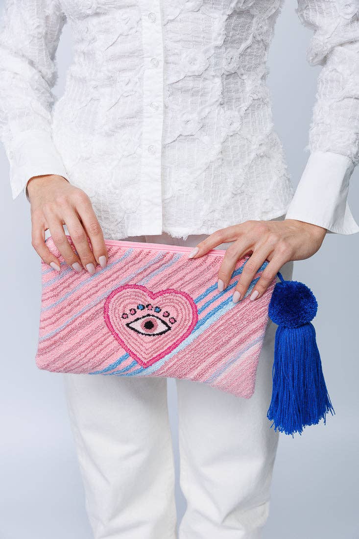 WAYUU HEART POUCH: Pink