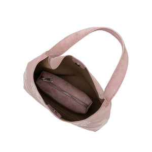 Eunice Mauve Vegan Suede Tote Bag