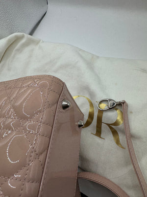 Dior Lady Dior Large Light Pink Patent with SHW