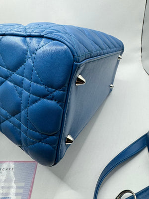 Dior Lady Dior Blue Medium Bag circa 2014