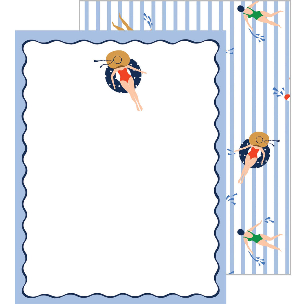Flat Notecard Set of 10 | Swimmers