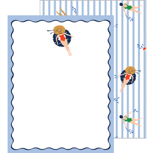 Flat Notecard Set of 10 | Swimmers