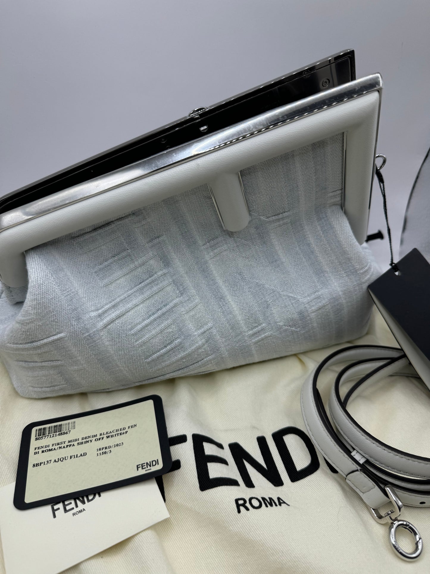 Fendi x Marc Jacobs 2023 Midi Fendi First Limited Edition Light Wash Denim