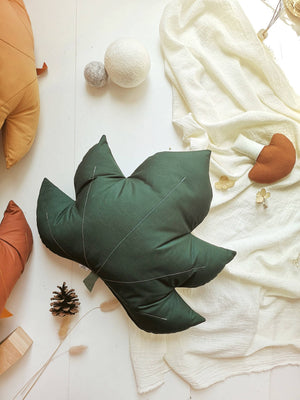 Maple Leaf Pillow | Dark Amber Rust