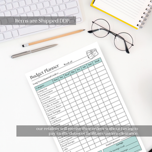 Weekly Budget Tracker: 50-Page Notepad