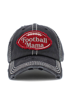 Football Mama Baseball Cap: Turquoise