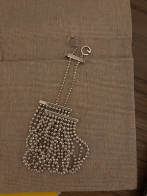 GUCCI Bracelet Bangle GG 10 Ball Chain Silver
