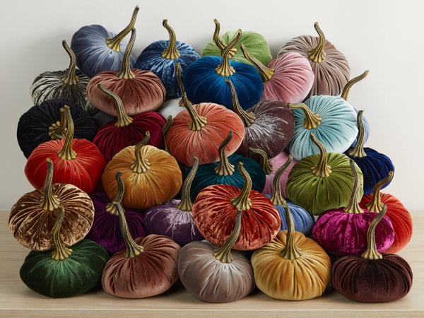 Velvet Pumpkins | Fall Mantel Décor & Thoughtful Gift - Large